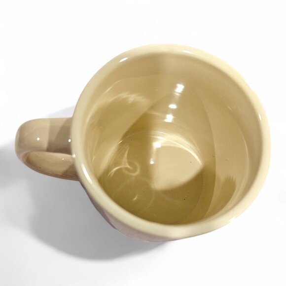 Dog Mom Coffee Mug, Beige Ceramic Cup with Paw Print Heart Design, Dog Lovers - Picture 4 of 4